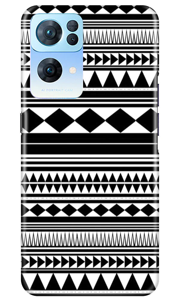 Black white Pattern Case for Oppo Reno 7 Pro 5G