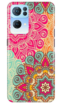 Rangoli art Mobile Back Case for Oppo Reno 7 Pro 5G (Design - 6)