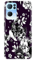 white flowers Case for Oppo Reno 7 Pro 5G