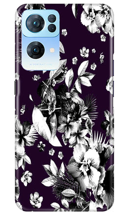 white flowers Case for Oppo Reno 7 Pro 5G
