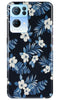White flowers Blue Background2 Case for Oppo Reno 7 Pro 5G