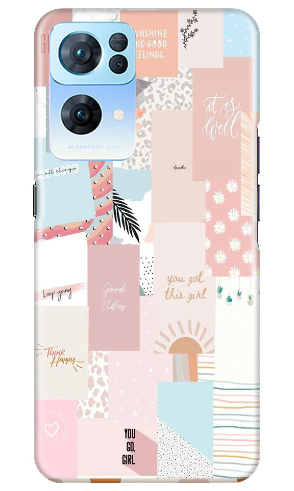 Shinny Blue Background Case for Oppo Reno 7 Pro 5G