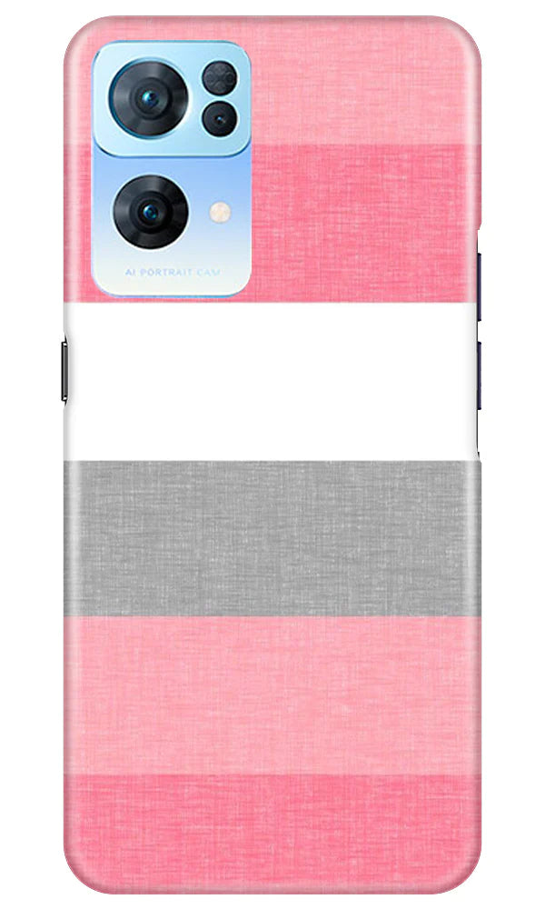 Pink white pattern Case for Oppo Reno 7 Pro 5G