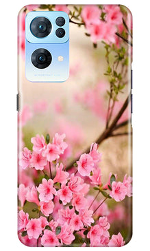 Pink flowers Mobile Back Case for Oppo Reno 7 Pro 5G (Design - 69)