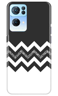 Black white Pattern2Mobile Back Case for Oppo Reno 7 Pro 5G (Design - 83)
