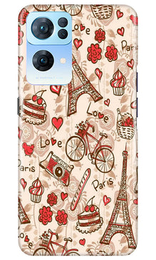 Love Paris Mobile Back Case for Oppo Reno 7 Pro 5G  (Design - 103)