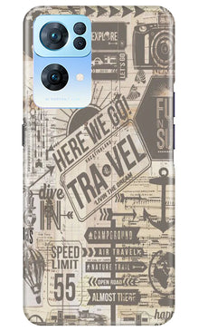 Travel Mobile Back Case for Oppo Reno 7 Pro 5G  (Design - 104)