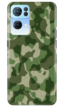 Army Camouflage Mobile Back Case for Oppo Reno 7 Pro 5G  (Design - 106)