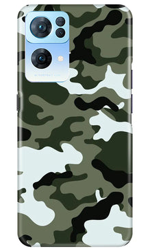 Army Camouflage Mobile Back Case for Oppo Reno 7 Pro 5G  (Design - 108)