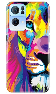 Colorful Lion Mobile Back Case for Oppo Reno 7 Pro 5G  (Design - 110)