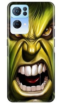 Hulk Superhero Mobile Back Case for Oppo Reno 7 Pro 5G  (Design - 121)