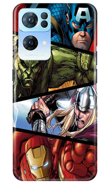 Avengers Superhero Mobile Back Case for Oppo Reno 7 Pro 5G  (Design - 124)