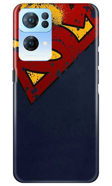 Superman Superhero Mobile Back Case for Oppo Reno 7 Pro 5G  (Design - 125)