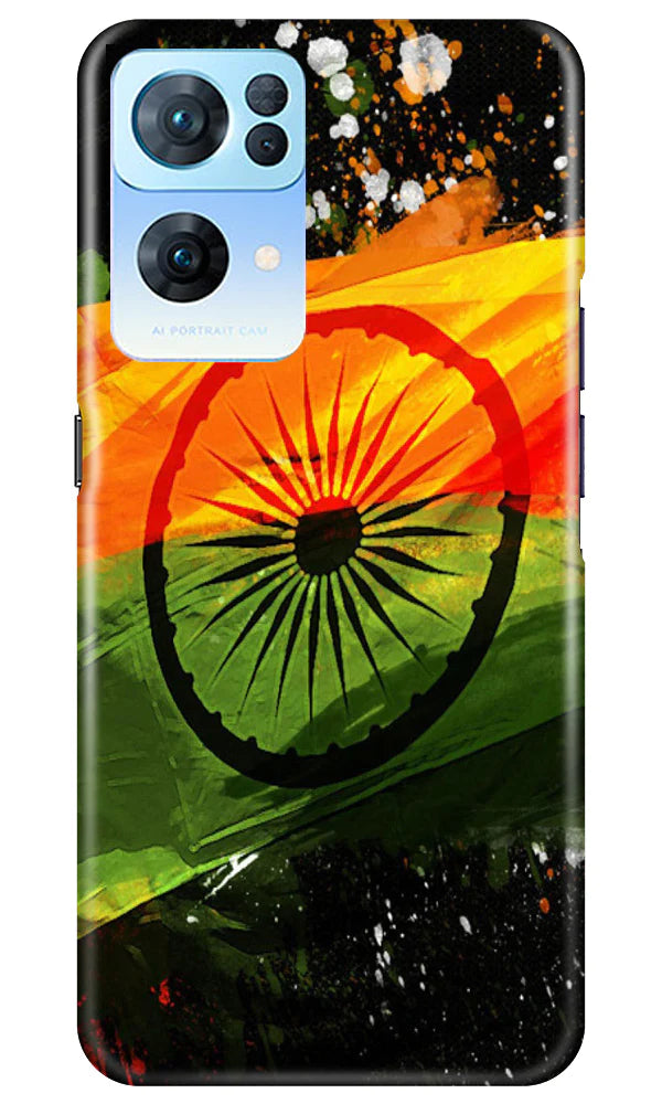 Indian Flag Case for Oppo Reno 7 Pro 5G(Design - 137)