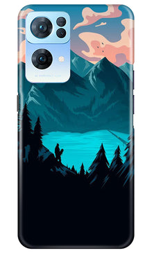 Mountains Mobile Back Case for Oppo Reno 7 Pro 5G (Design - 155)