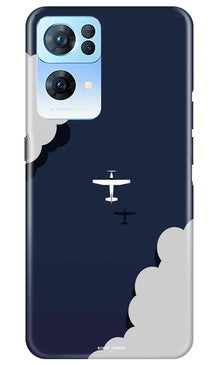 Clouds Plane Mobile Back Case for Oppo Reno 7 Pro 5G (Design - 165)