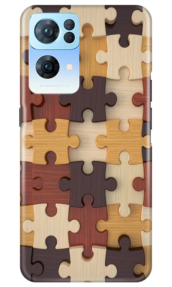 Puzzle Pattern Case for Oppo Reno7 Pro 5G (Design No. 186)