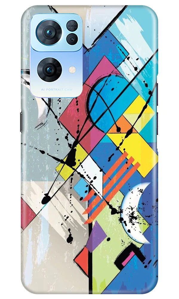 Modern Art Case for Oppo Reno7 Pro 5G (Design No. 204)