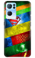 Superheros Logo Case for Oppo Reno7 Pro 5G (Design No. 220)