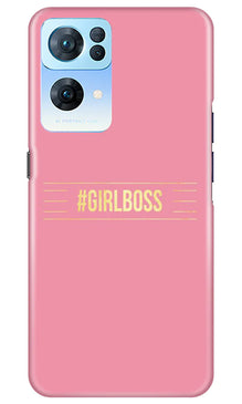 Girl Boss Pink Mobile Back Case for Oppo Reno 7 Pro 5G (Design - 232)
