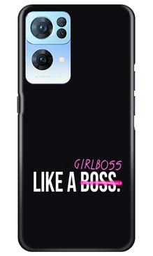 Like a Girl Boss Mobile Back Case for Oppo Reno 7 Pro 5G (Design - 234)