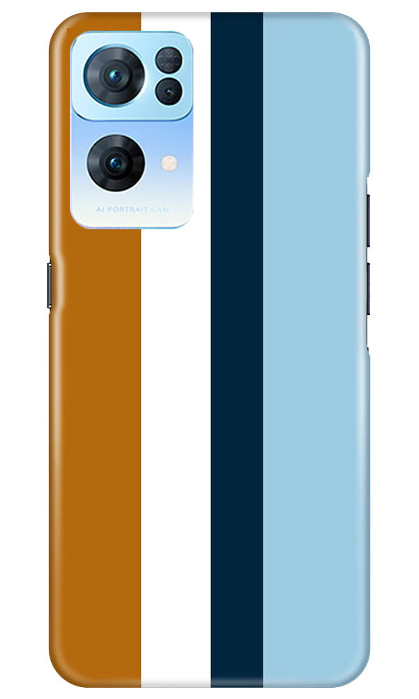 Diffrent Four Color Pattern Case for Oppo Reno 7 Pro 5G (Design No. 244)
