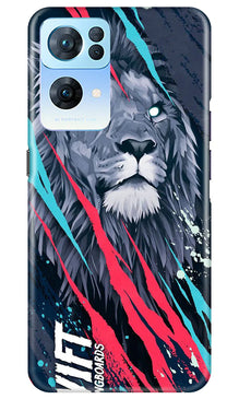 Lion Mobile Back Case for Oppo Reno 7 Pro 5G (Design - 247)
