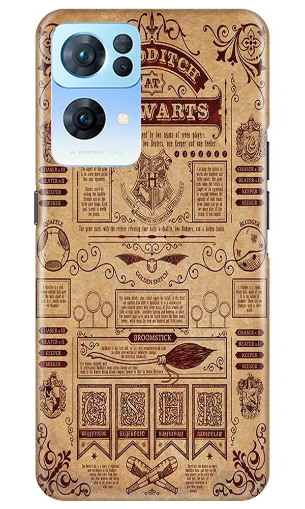 Hogwarts Mobile Back Case for Oppo Reno7 Pro 5G (Design - 266)