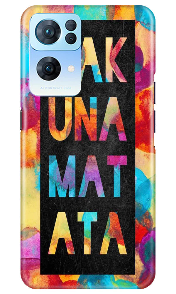 Hakuna Matata Mobile Back Case for Oppo Reno 7 Pro 5G (Design - 285)