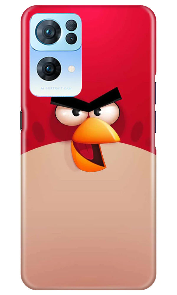 Angry Bird Red Mobile Back Case for Oppo Reno7 Pro 5G (Design - 287)