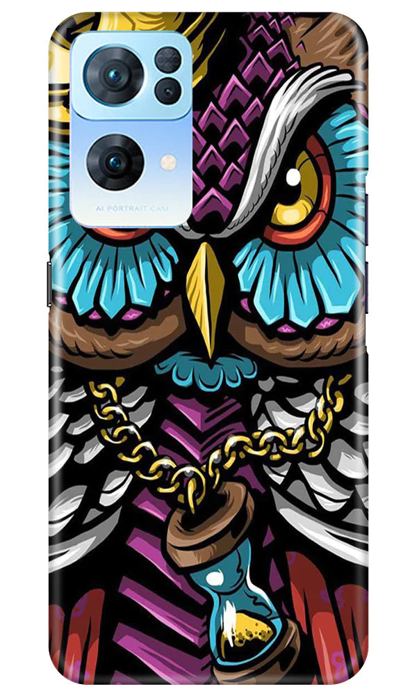 Owl Mobile Back Case for Oppo Reno7 Pro 5G (Design - 318)