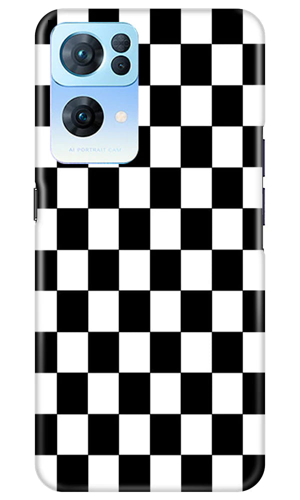 Black White Boxes Mobile Back Case for Oppo Reno7 Pro 5G (Design - 331)