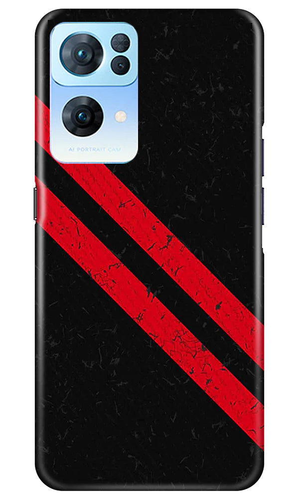 Black Red Pattern Mobile Back Case for Oppo Reno 7 Pro 5G (Design - 332)