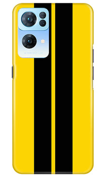 Black Yellow Pattern Mobile Back Case for Oppo Reno 7 Pro 5G (Design - 336)