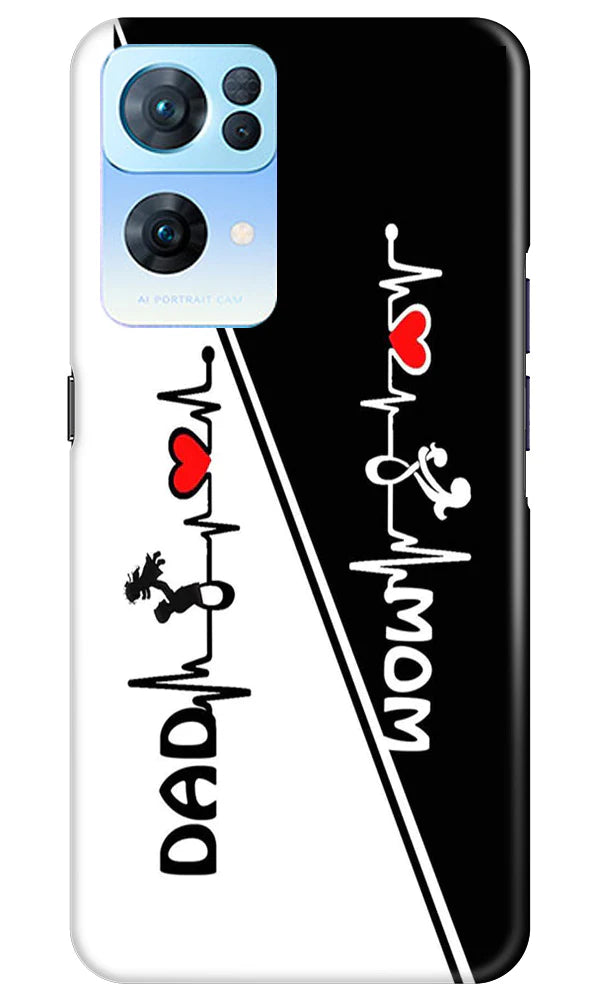 Love Mom Dad Mobile Back Case for Oppo Reno 7 Pro 5G (Design - 344)