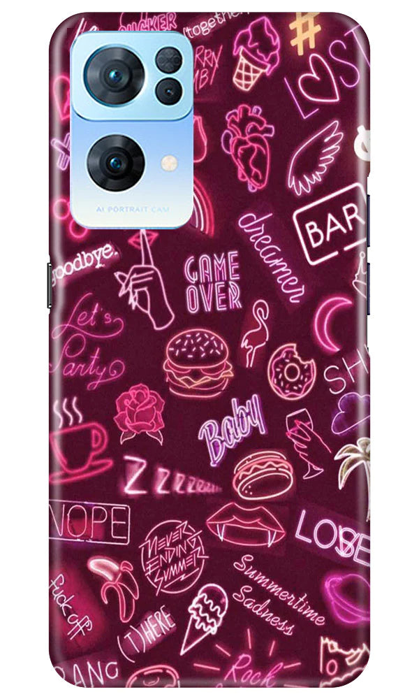Party Theme Mobile Back Case for Oppo Reno7 Pro 5G (Design - 350)