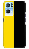 Black Yellow Pattern Mobile Back Case for Oppo Reno7 Pro 5G (Design - 354)