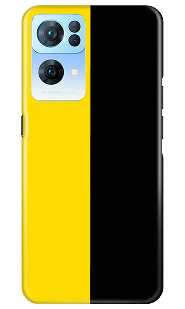 Black Yellow Pattern Mobile Back Case for Oppo Reno 7 Pro 5G (Design - 354)