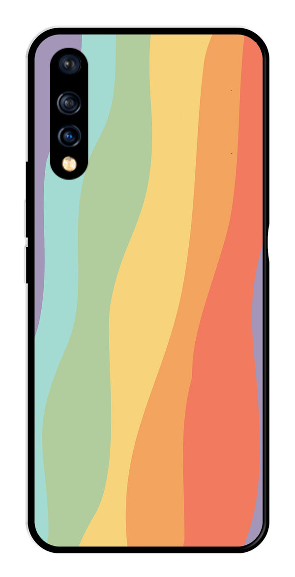 Muted Rainbow Metal Mobile Case for Vivo S1   (Design No -02)