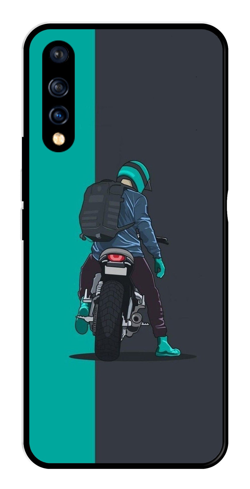 Bike Lover Metal Mobile Case for Vivo S1   (Design No -05)