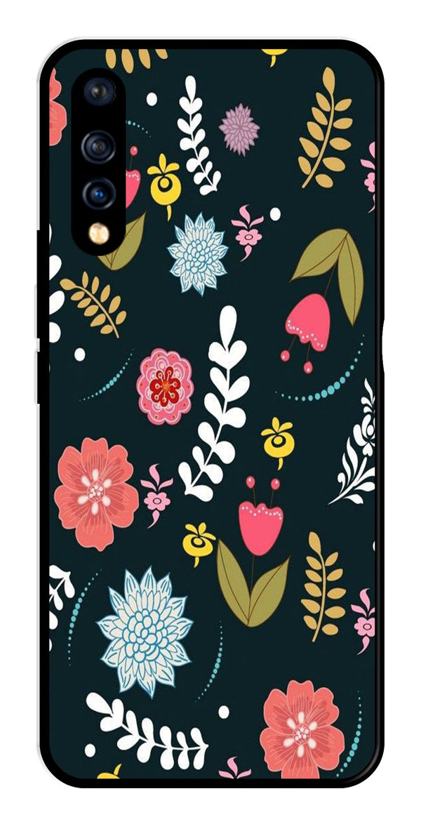 Floral Pattern2 Metal Mobile Case for Vivo S1   (Design No -12)