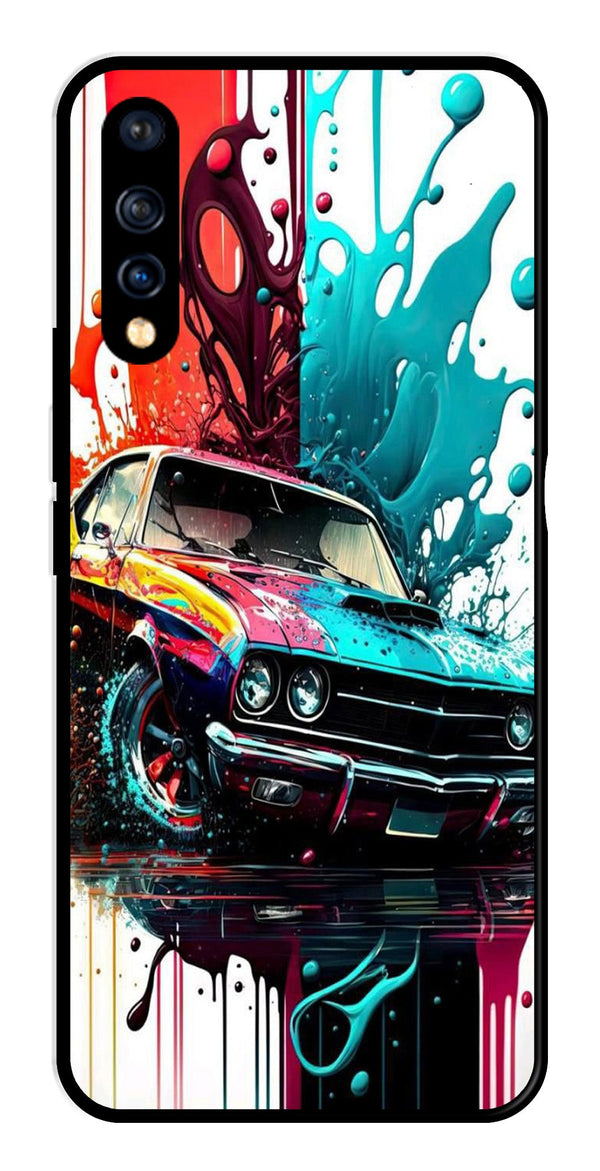 Vintage Car Metal Mobile Case for Vivo S1   (Design No -29)