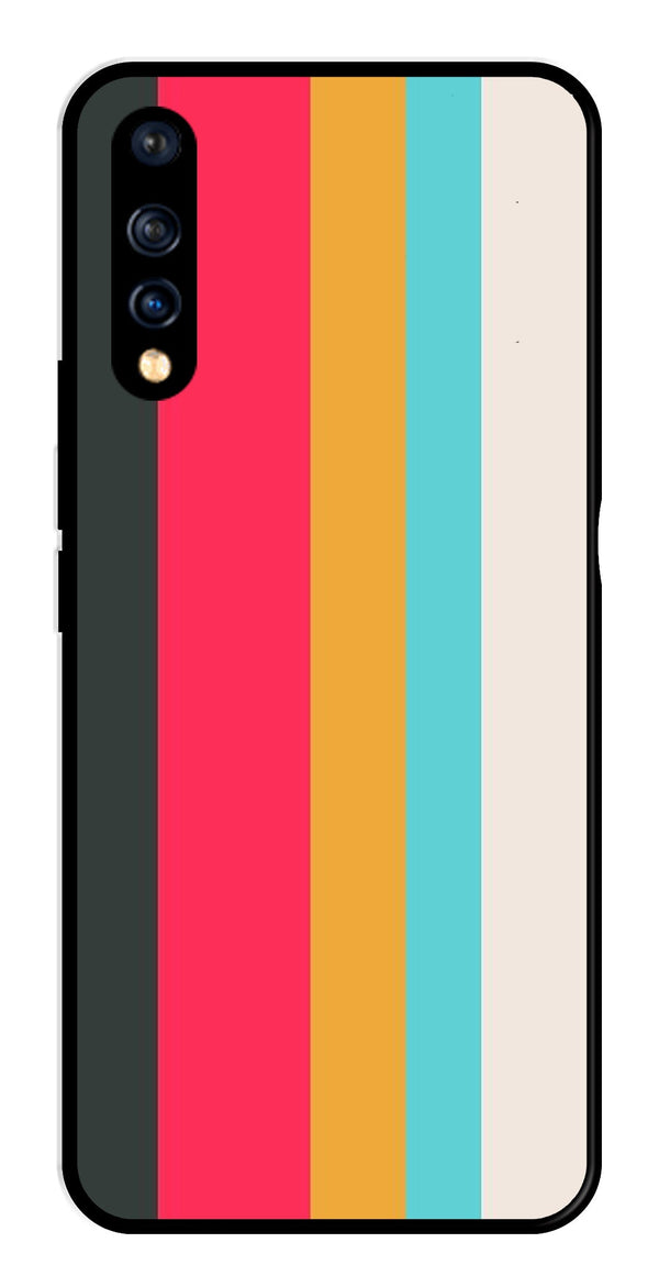 Muted Rainbow Metal Mobile Case for Vivo S1   (Design No -31)