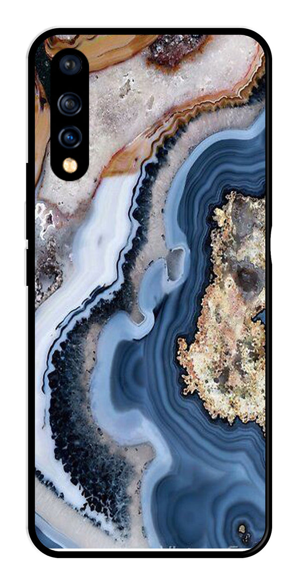 Marble Design Metal Mobile Case for Vivo S1   (Design No -53)