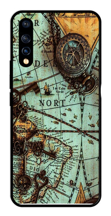 Map Design Metal Mobile Case for Vivo S1