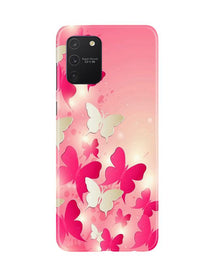 White Pick Butterflies Mobile Back Case for Samsung Galaxy S10 Lite (Design - 28)