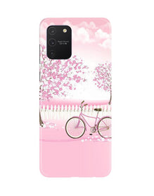 Pink Flowers Cycle Mobile Back Case for Samsung Galaxy S10 Lite  (Design - 102)