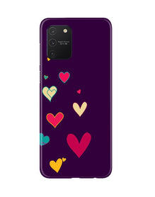 Purple Background Mobile Back Case for Samsung Galaxy S10 Lite  (Design - 107)