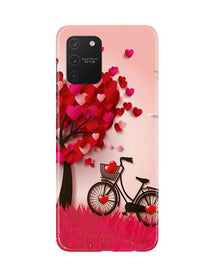 Red Heart Cycle Mobile Back Case for Samsung Galaxy S10 Lite (Design - 222)