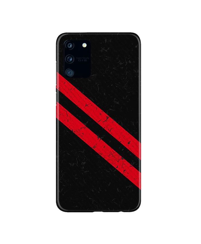 Black Red Pattern Mobile Back Case for Samsung Galaxy S10 Lite   (Design - 373)